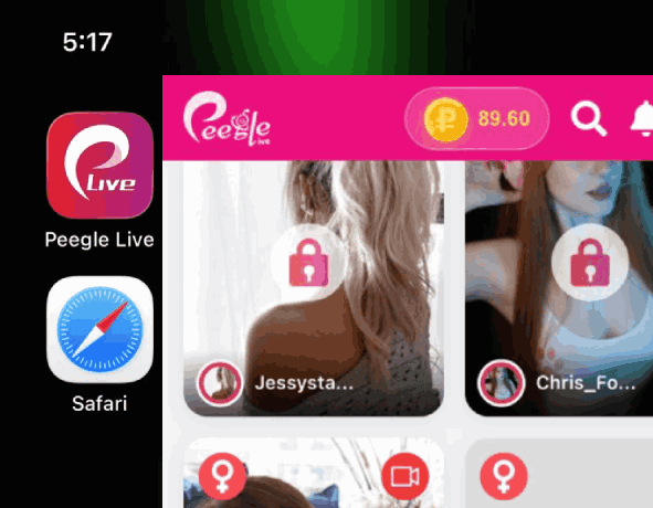 Launch Peegle Live from Home Screen